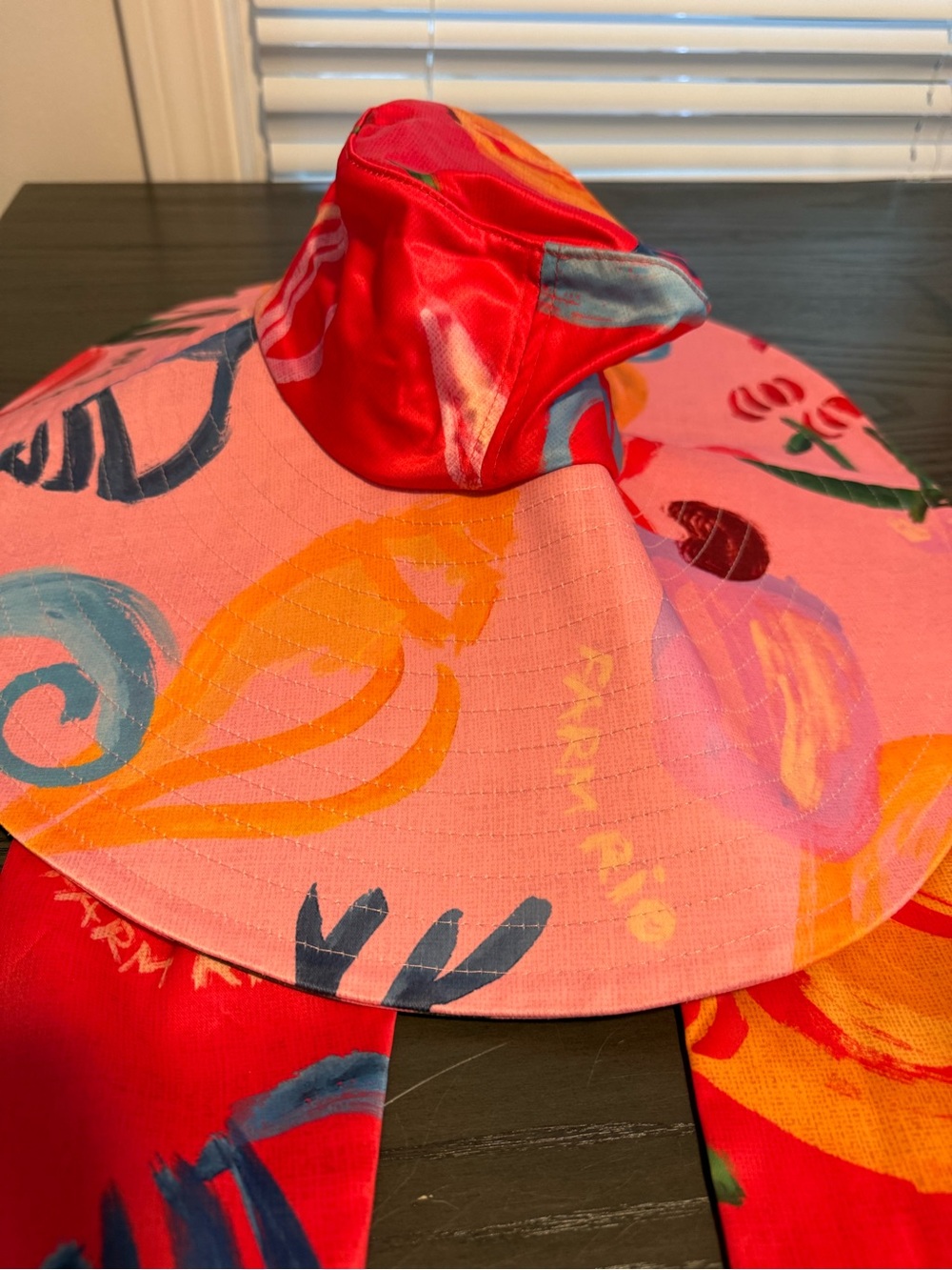 Farm Rio Sun Hat with Ties - Picture 2 of 10
